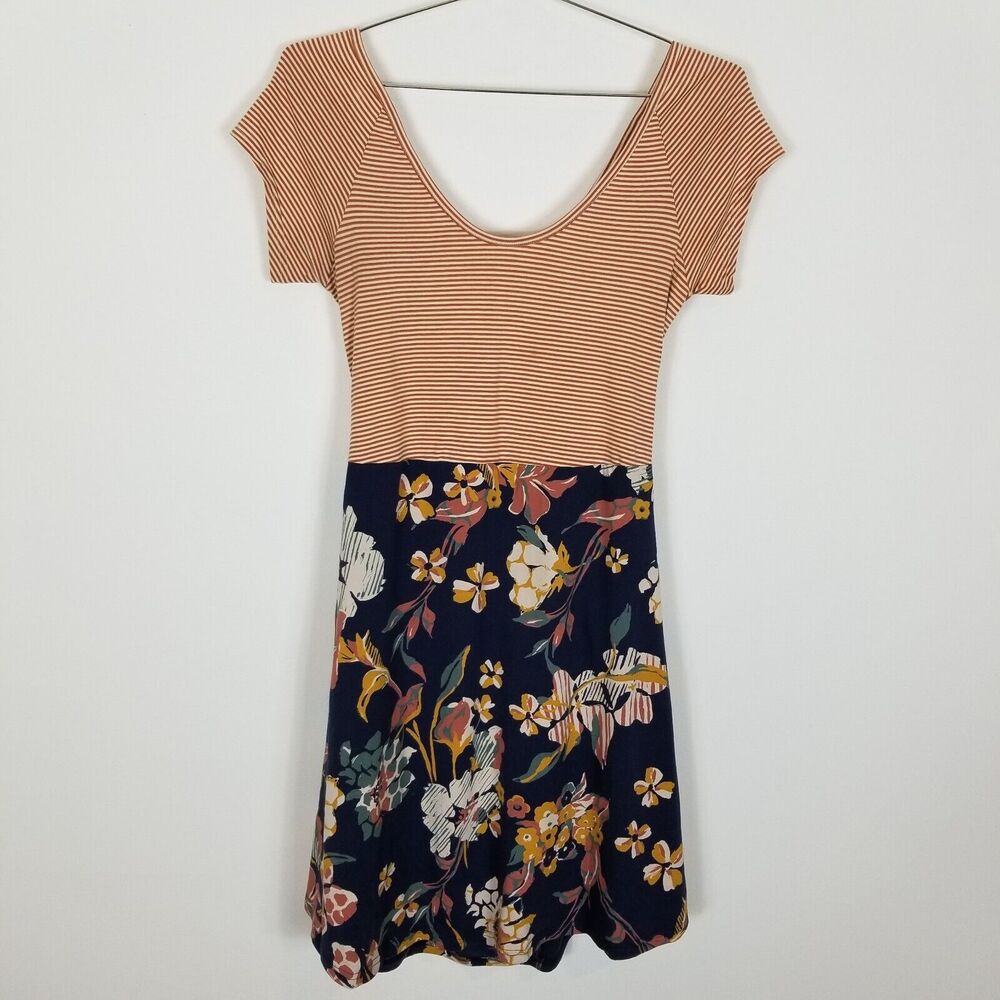 Pact: Fit and Flare Striped & Floral Dress